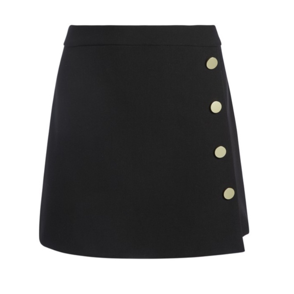 alice and olivia black mini skirt